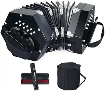 Аккордеон с 20 кнопками Для взрослых, профессиональный аккордеон для начинающих, регулируемый ремешок для рук, аксессуары для музыкальных инструментов С