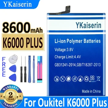 Аккумулятор YKaiserin K6000 PLUS емкостью 8600 мАч для Oukitel K6000Plus new Bateria + Трек-код