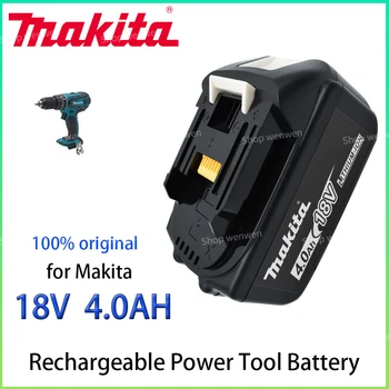 Аккумуляторная Батарея Электроинструмента Makita 18V 4.0Ah со светодиодной Литий-ионной Заменой LXT BL1840 BL1860B BL1860 BL1850
