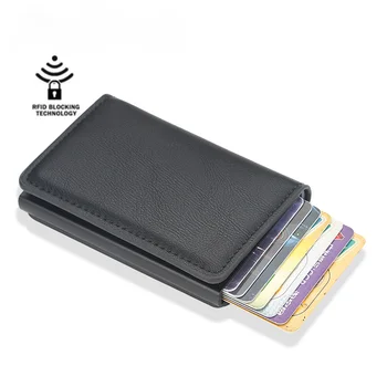 Алюминиевый Металлический кредитный бизнес-мини-кошелек для карт 2022, мужской Женский смарт-кошелек, визитница, Rfid-кошелек, прямая поставка
