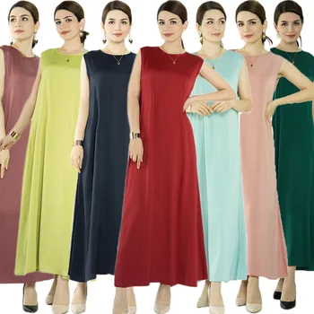 Африканские платья для Рамадана, Исламская одежда для женщин, Дубай, Абайя, Турция, Арабское простое мусульманское платье, мусульманский женский халат, Vestidos