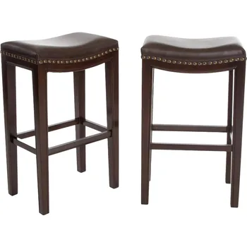 Барные стулья Christopher Knight Home Avondale с открытой спинкой, комплект из 2 предметов, коричневый