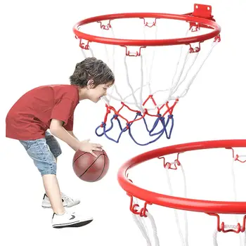 баскетбольное кольцо и металлическая сетка длиной 32 см для настенного монтажа в помещении с ободом Goal 4 для детских мини-домашних упражнений