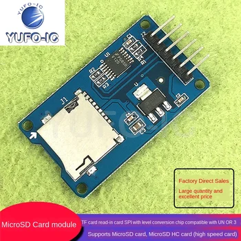 Бесплатная доставка 5шт Модуль карты Micro SD TF Card IC Card Reader в SPI С совместимым чипом преобразования уровня