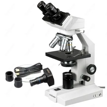 Бинокулярный составной микроскоп-AmScope поставляет новый бинокулярный составной микроскоп 1000X + 1,3-мегапиксельную камеру B100-M