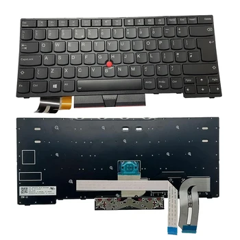 Британская Английская Клавиатура для Ноутбука с Подсветкой Lenovo Thinkpad E480 E490 E495 T480S T14 Gen1 P14s Gen2 L480 T490 T495 L380 L390