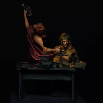 В разобранном виде 1/24 древняя фэнтезийная команда солдат Фигурка из смолы миниатюрные модельные наборы Неокрашенные