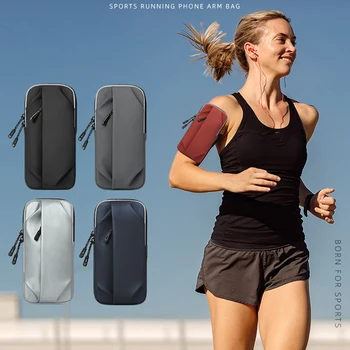 Водонепроницаемая сумка для мобильного телефона из искусственной кожи QUESHARK для занятий спортом на открытом воздухе, поясная сумка на запястье, сумка через плечо на одно плечо