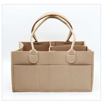 Войлочная сумка для хранения подгузников, многофункциональная сумочка для мамы с несколькими карманами большой емкости