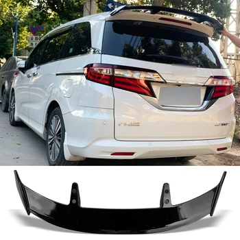 Глянцевый черный спойлер для Honda Odyssey Carbon Surface Заднее лобовое стекло Крыло Багажник ABS Аксессуары