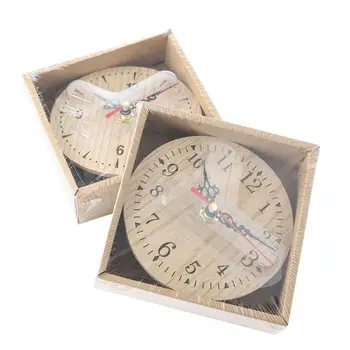 Деревянные круглые маленькие настольные часы в стиле ретро с тихими цифрами, идеально подходящие для кабинета, офиса, спальни, гостиной