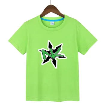 Детская футболка с героями Мультфильмов Ninja Kidz, Летняя Детская Футболка из 100% хлопка Для Мальчиков И Девочек, Футболки С короткими рукавами, Повседневная Одежда Для Мальчиков, Топы
