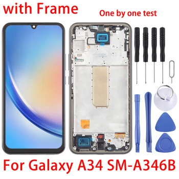 Для Samsung Galaxy A34 SM-A346B с цифровым преобразователем ЖК-экрана Incell в полной сборке с рамкой