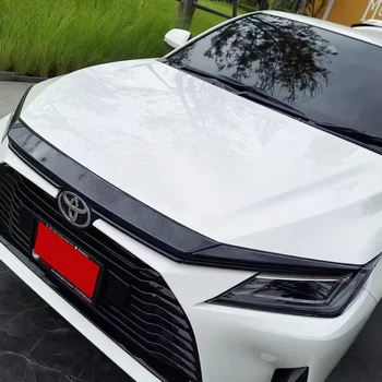 Для Toyota Yaris Ativ 2023 2024 Внешний вид из углеродного волокна ABS Передний бампер капот Решетка двигателя Задняя крышка багажника Накладка на задние ворота