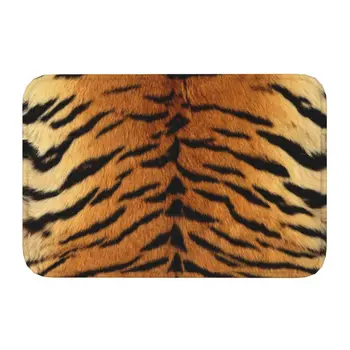 Добро пожаловать, текстурный узор из меха сибирского тигра и леопарда, коврик для ванной, коврик для ванной с тропическими дикими животными, коврик для спальни, ковровая дорожка для ног