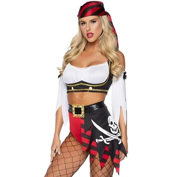 Женский костюм на Хэллоуин, косплей средневекового пирата, сексуальное женское белье, вечеринка в ночном клубе, униформа моряка, наряд для ролевых игр в баре, фестиваль одежды