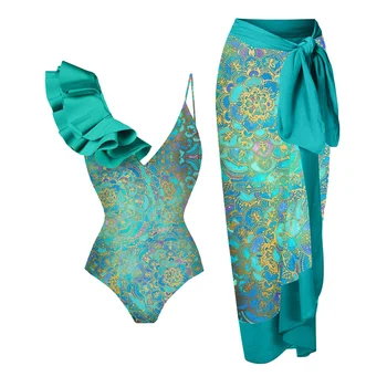Женский ретро-купальник, асимметричные купальники, праздничная пляжная одежда, дизайнерский купальный костюм, летняя одежда для серфинга.