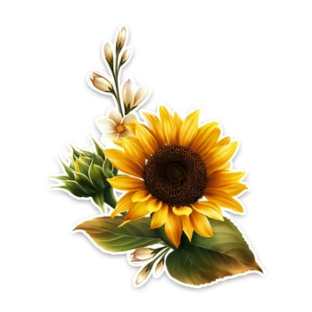 Забавный декор в виде солнечного цветка, персонализированная цветная наклейка на автомобиль, автомобили, мотоциклы, внешние аксессуары, наклейки из ПВХ, 15 см * 12,5 см
