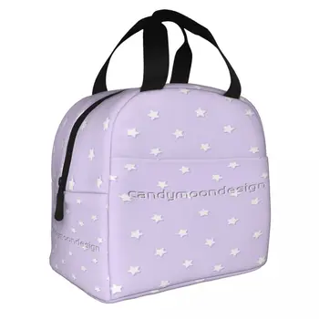 Звезды Фиолетовые Пастельные Эстетичные Kawaii Cute One Lunchbag