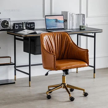 Итальянские Офисные стулья, Домашний компьютерный стул, Креативный кабинет, кресло с поворотной спинкой, кресло с мягкой подушкой, Офисная мебель