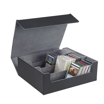 Картонная коробка из искусственной кожи для эффективного хранения визиток, держатель для визитных карточек, Магнитные картонные коробки