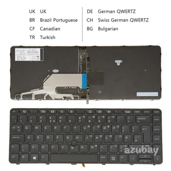 Клавиатура ноутбука с подсветкой для HP Probook 640 G2 G3, 645 G2 G3 SN9142BL1 Великобритания Канадский Швейцарский Немецкий BR Португальский Болгарский Турецкий