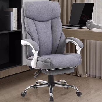 Кожаное Поворотное офисное кресло с откидной спинкой для ног редактора и руководителя Современное Рабочее кресло из алюминия Silla De Oficina Офисная мебель