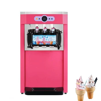 Коммерческая машина для мягкого мороженого, Электрические машины для производства мороженого в виде сладких рожков, автомат по продаже мороженого из нержавеющей стали