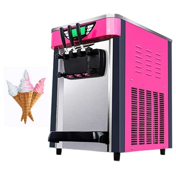 Коммерческий автомат для приготовления мягкого мороженого, Настольный Мороженица, 3 вида мороженого, торговый автомат 110V 220V