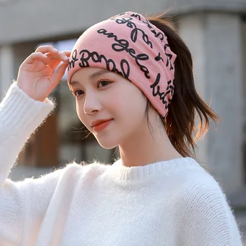 Корейские женщины Весна Осень Зима Теплый головной убор Шапочки Зимний шарф Вязаная шапка Модные тюбетейки для девочек Gorros