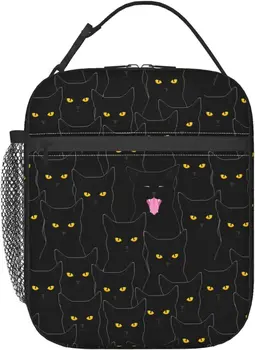Коробка для ланча Cat, Изолированная сумка для ланча, Многоразовые сумки-охладители для женщин, мужчин, работы, пикника, пеших прогулок
