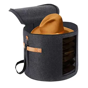 Коробка для хранения шляп, фетровая сумка-держатель, пылезащитный ящик для хранения, коробка для хранения с прозрачным боковым окошком, шляпы, товары для дома, Хранение шляп