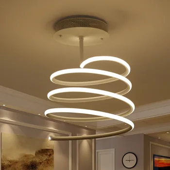 Креативная форма, потрясающий светодиодный потолочный светильник, вращающийся линейный светильник