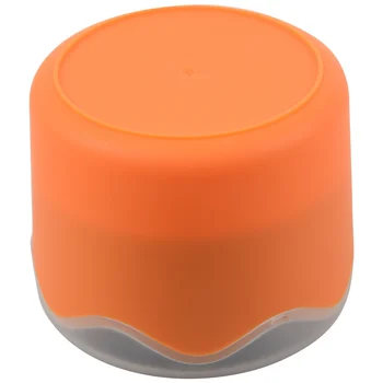 Круглая пластиковая коробка для часов с губчатой подушкой оранжевого цвета