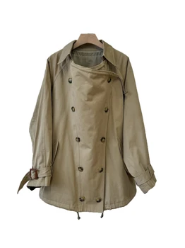 Куртка средней длины с длинными рукавами, модный темперамент, индивидуальность, универсальность, осень и зима 2024, новинка 1228