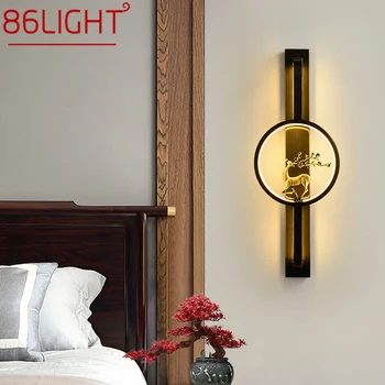 Латунный настенный светильник 86LIGHT LED Современный Роскошный Медный светильник-бра для декора интерьера Дома, гостиной, спальни, Прикроватной тумбочки, коридора