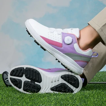 Лидер продаж 2023 года, мужские кроссовки для гольфа, дизайнерская спортивная обувь, женские нескользящие тренировочные пары для гольфа, обувь для гольфа с быстрой шнуровкой, унисекс