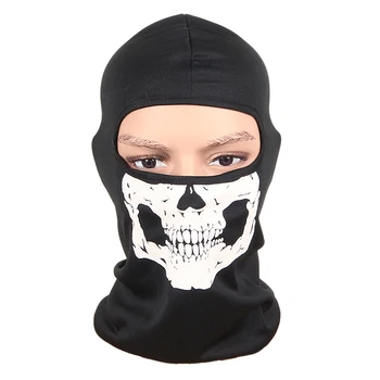 Маска-балаклава с черепом, мужская велосипедная маска для сноуборда, Лыжная маска для лица, мотоциклетная шляпа, бандана, шарф для шеи, дышащий, Ветрозащитный
