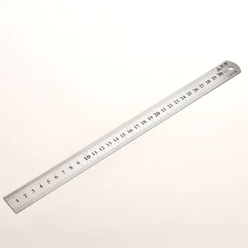 металлическая линейка из нержавеющей стали длиной 30 см, практичная Метрическая Линейка, Прецизионный Двусторонний Измерительный инструмент
