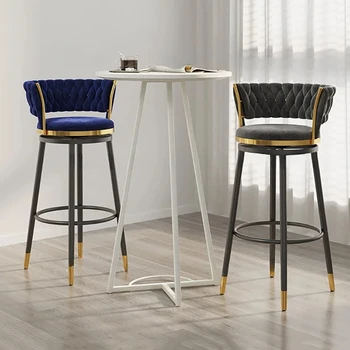 Металлические барные стулья для стойки регистрации Nordic Luxury Дизайнерские Эргономичные барные стулья Расслабляющие Современные Табуреты Altos Cocina Мебель для дома