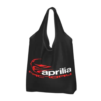 Многоразовые хозяйственные сумки Aprilia Racing для продуктов, складные сумки для продуктов для мотокросса, моющиеся большие сумки-тоут
