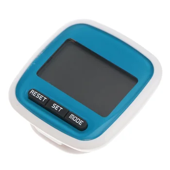 Многофункциональный карманный шагомер со светодиодным дисплеем, счетчик шагов (синий)