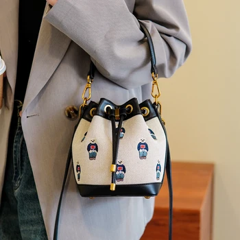 модная женская сумка через плечо, супер трендовая женская сумка-ведро, популярная сумка через плечо, женская сумочка интернет-знаменитостей, женская сумочка