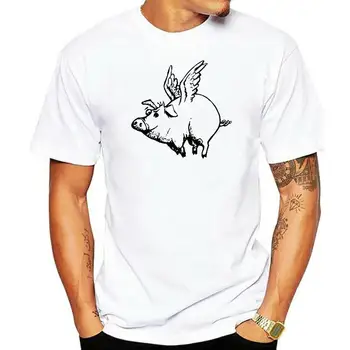 модная футболка 2022 года, Flying Pig, новая мужская повседневная футболка в стиле чистого хип-хопа с круглым вырезом, крутая мужская футболка