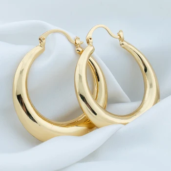 Модные серьги-кольца золотого цвета, Медные винтажные круглые геометрические висячие серьги для женщин, Модные ювелирные подарки для девочек