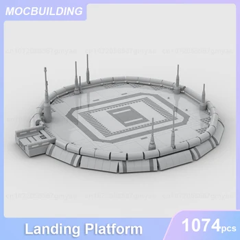 Модульная модель посадочной платформы MOC Строительные блоки DIY Assembly Bricks Архитектура Образовательные Творческие Рождественские Игрушки Подарки 1074ШТ