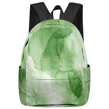Мраморная линия, Градиентный Травянисто-зеленый, Женские и мужские рюкзаки, Водонепроницаемый школьный рюкзак для студентов, мальчиков и девочек, сумки для ноутбуков Mochilas