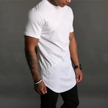 Мужская футболка 2023 года, мужская спортивная футболка для тренировки мышц, блузки, свободные летние футболки для бодибилдинга с коротким рукавом, топы, мужская одежда