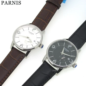 Мужские повседневные часы Parnis 38 мм Miyota с автоподзаводом, сапфировое стекло, дата