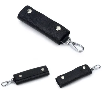 Мужской деловой кожаный чехол для ключей, поясная подвесная цепочка для ключей, Бытовая сумка для ключей от автомобильного замка большой емкости, женская модная многофункциональная сумка для ключей